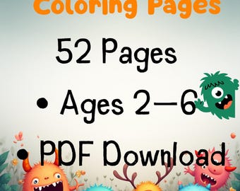 Monster ABC Coloring Pages: Fun Letters Activity (PDF Download)