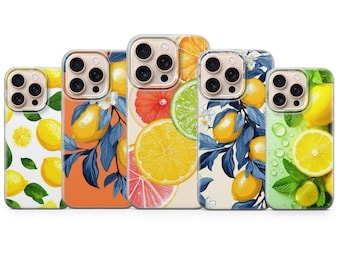Lemon Phone Case Trendy Yellow Summer Cover For iPhone 17 Pro Max 16a 15 14 13 12 11 8 Samsung S26 S25fe S24fe A56 Pixel 10 XL 9a 8 7