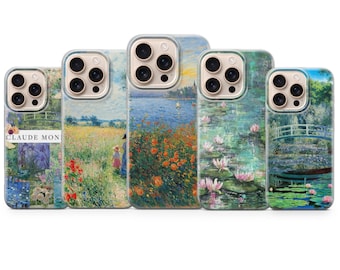 Claude Monet Phone Case Vintage Paintings Famous Art Cover iPhone 17 Pro Max 16a 15 14 13 12 11 8 Samsung S25fe S24fe A56 Pixel 10 XL 9a 8 7