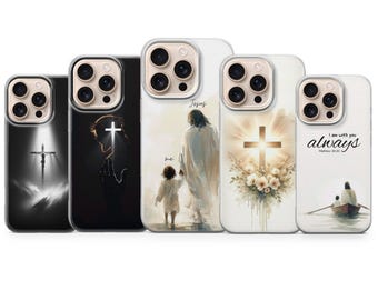 Christian Phone Case Jesus, Faith Cover For iPhone 17 Pro Max 16a 15 14 13 12 11 8 Samsung S25fe S24fe A56 Pixel 10 XL 9a 8