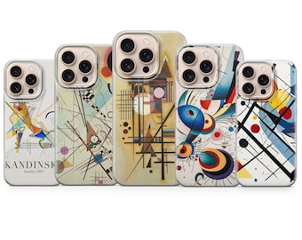 Kandinsky Abstract Art Phone Case Modern Art Cover For iPhone 17 Pro Max 16a 15 14 13 12 11 8 7 Samsung S25fe S24fe A56 Pixel 10 XL 9a 8