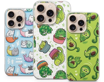 Funny Cat Phone Case Cute Cartoon Kitty Design Cover For iPhone 17 Pro Max 16a 15 14 13 12 11 7 8 Samsung S25fe S24fe A56 Pixel 10 XL 9a 8 7