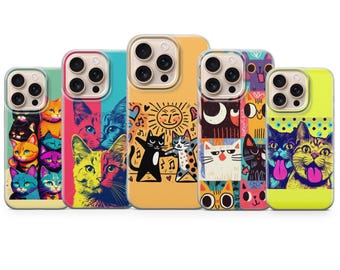 Funny Kittens Phone Case Cute Cat Cover For iPhone 17 Pro Max 16a 15 14 13 12 11 8 Samsung S25fe S24fe A56 Pixel 10 XL 9a 8