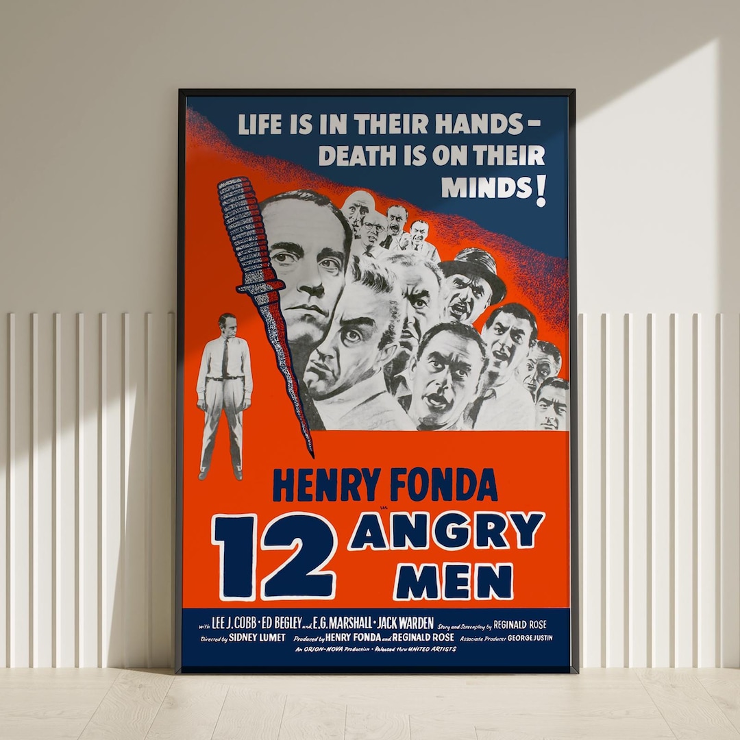 12 Angry Men Vintage Movie Poster, Home Room Decor, Wall Art, Christmas ...
