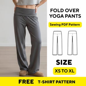 Schnittmuster für Yogahosen|High-Waist Stretch Leggings | XS–XL| Sofort Download