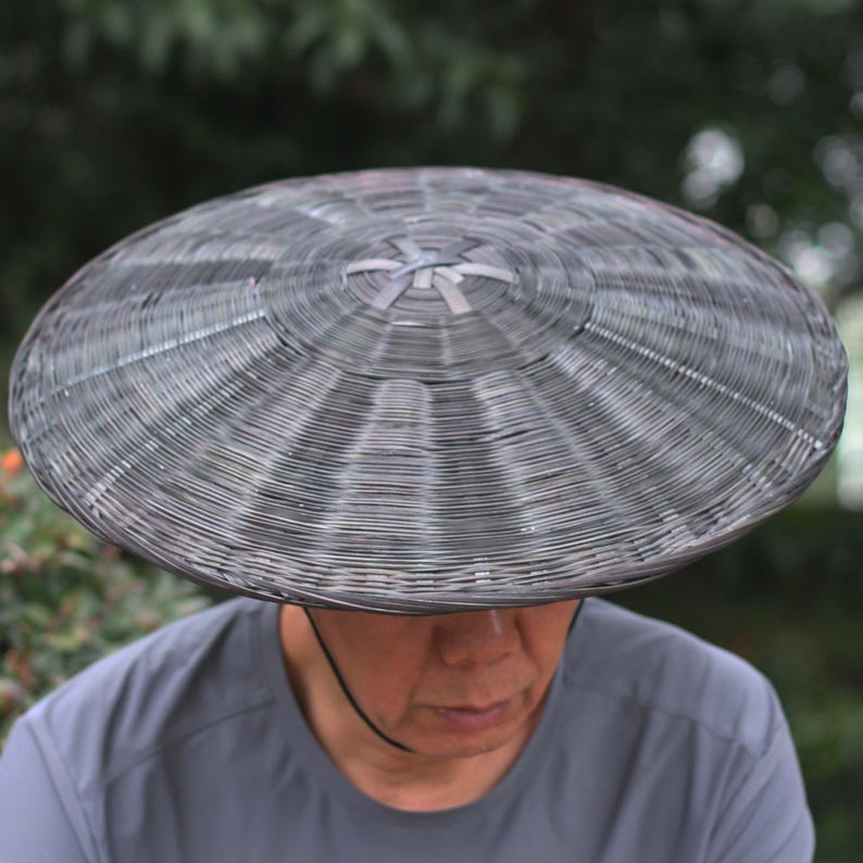 Black Bamboo Samurai Hat: Handwoven Asian Cosplay Costume - Etsy