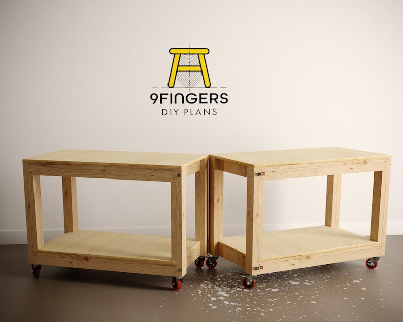Modular Workbench Plans | DIY Rolling Garage Workbench (PDF) - Etsy
