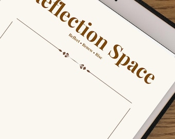 Reflection Space – Elegant Minimal Printable Journaling Page for Personal Writing