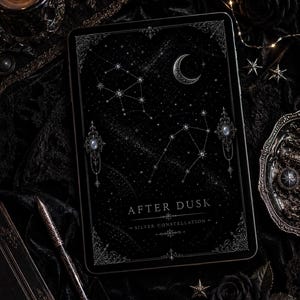 Efter skymningen | Digital anteckningsbok med silverkonstellation | Celestial Goodnotes-anteckningsbok | Stjärnjournal | Direkt nedladdning