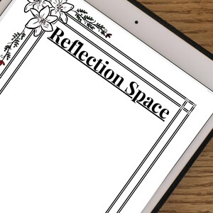 Reflection Space – Guided Self-Reflection Page | US Letter Printable image 3