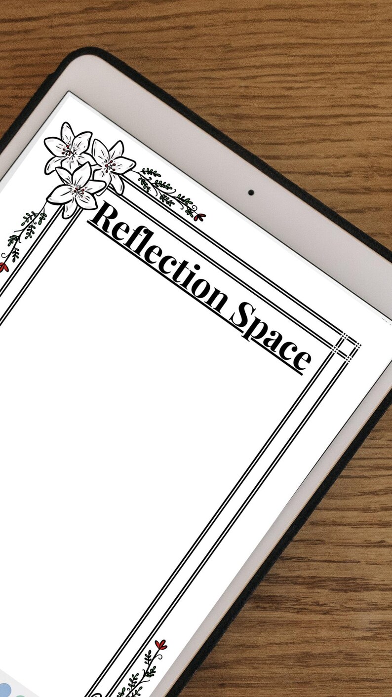 Reflection Space – Guided Self-Reflection Page | US Letter Printable image 3