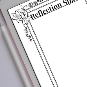 Reflection Space – Guided Self-Reflection Page | US Letter Printable image 1