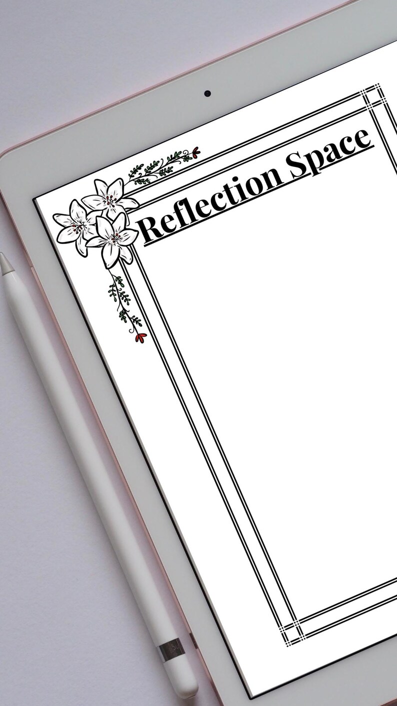 Reflection Space – Guided Self-Reflection Page | US Letter Printable image 1