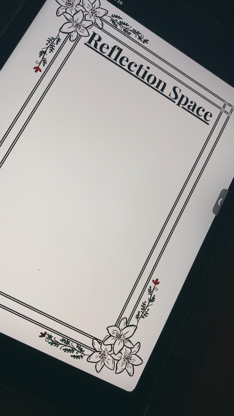 Reflection Space – Guided Self-Reflection Page | US Letter Printable image 4