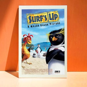 Póster de la película Surf's Up - Impresión en lienzo - Decoración para dormitorio - Arte mural - Regalo para amantes del cine