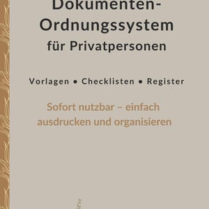 Système d'organisation de documents pour particuliers | Modèles et listes de contrôle | PDF imprimable | 55 pages