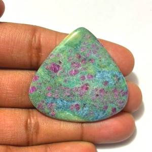 ルビーカイヤナイトカボション｜天然ルースジェムストーン｜ジュエリー製作用ストーン 42x40x4MM...