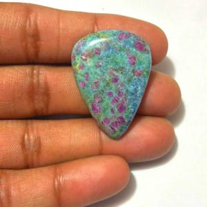 High Grade Ruby Kyanite Cabochon | Rare Natural Gemstone | Polished Loose Stone | 35X25X4MM...