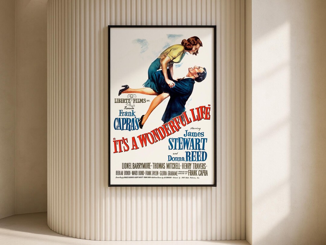 It’s a Wonderful Life Movie Poster, Vintage Poster, Art Home Decoration ...