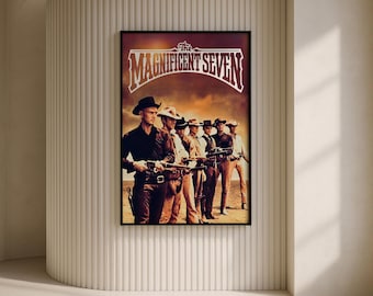 The Magnificent Seven Poster, Movie Poster, Vintage Poster, Art Home decoration Poster, Wall Art, Canvas Art Print, Christmas Gifts