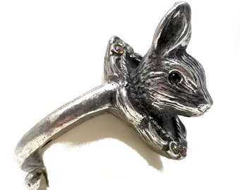 Mounted Bunny Ring. Rabbit Jewelry