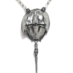 Baby Horseshoe Crab Necklace. Sealife jewelry. Crab Pendant. DSLN