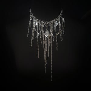 Cat rib fringe necklace. Made to Order