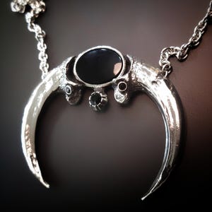 Harpy Eagle Claw Crescent Moon Necklace