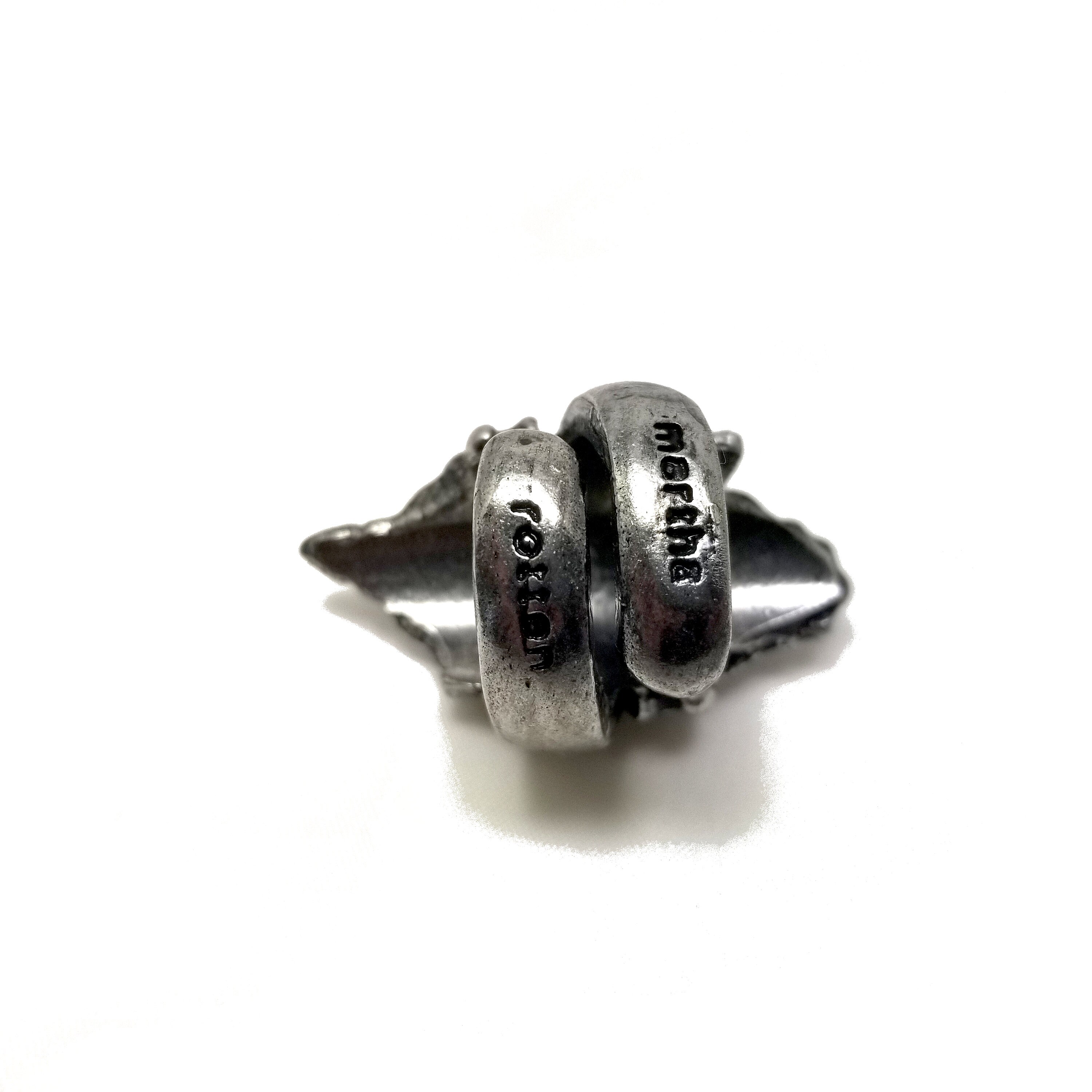Petite Bague En Argent Massif Sertie Pour Bébé Ou Poupée - Vintage Avec Poinçon