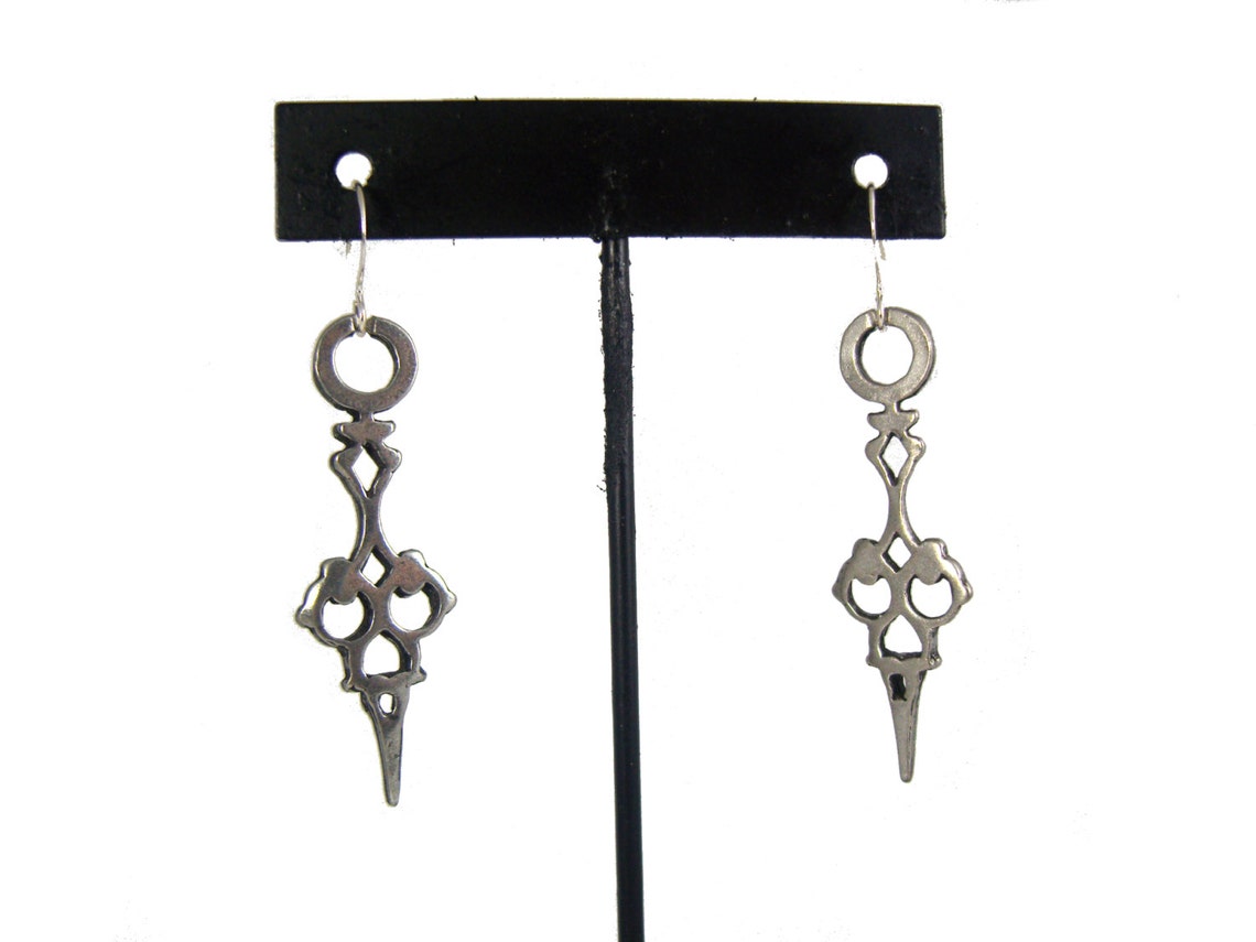 Small Clock Hand Ear Wires Etsy