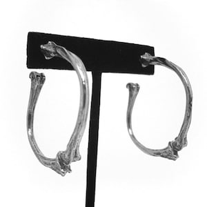 Medium Bone Hoop Earrings