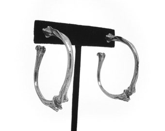Medium Bone Hoop Earrings
