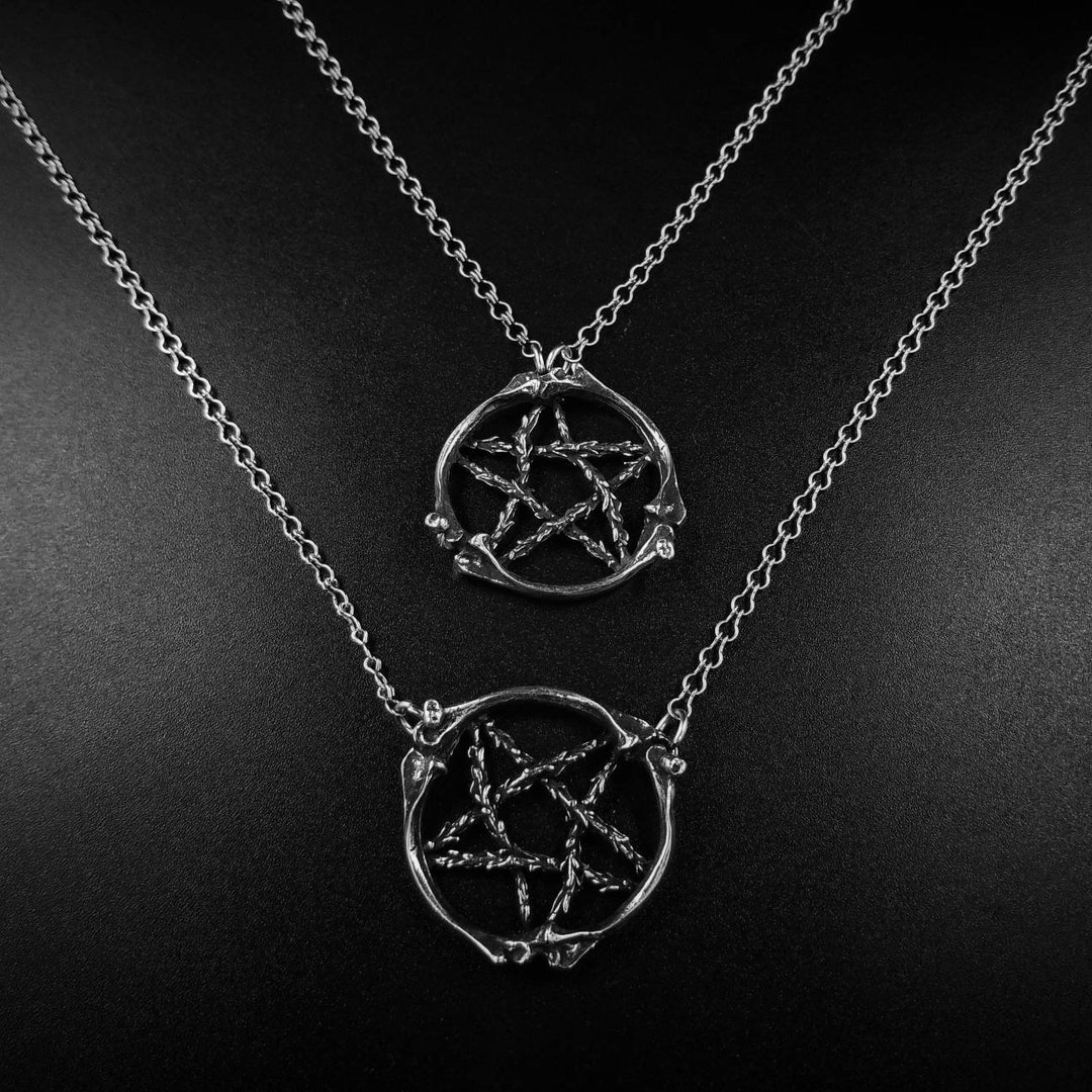 Bone and Twig Pentagram. Pentagram Necklace. Witch Necklace. Etsy