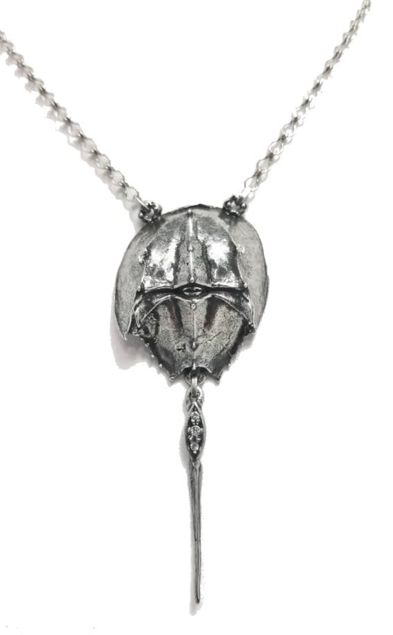 Baby Horseshoe Crab Necklace. Sealife Jewelry. Crab Pendant. DSLN Etsy Australia