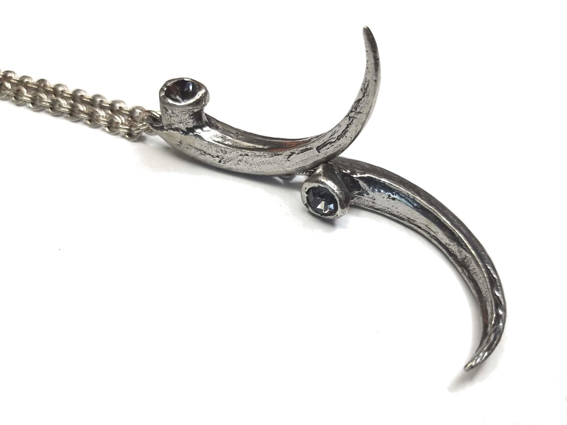 Long Raven & Golden Eagle Claws Necklace. Claw jewelry | Etsy