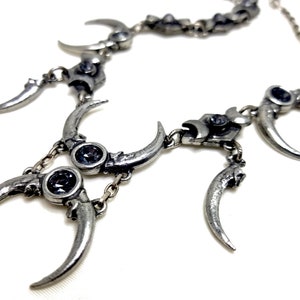 Tribal Owl Claw Necklace. Moon Claw Necklace. Barn owl claws. DCN