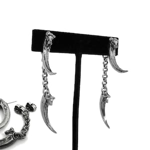 Raven Claw Dangle/Post Combo Earrings. Raven Claw Earrings