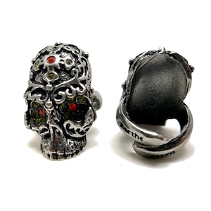 Sugar Skull Ring. Day of the Dead. Skull Ring. Dia de los Muertos. Mexican Ring