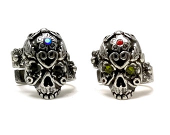 Small Sugar Skull Ring. Day of the Dead. Skull Ring. Dia de los Muertos. Mexican Ring