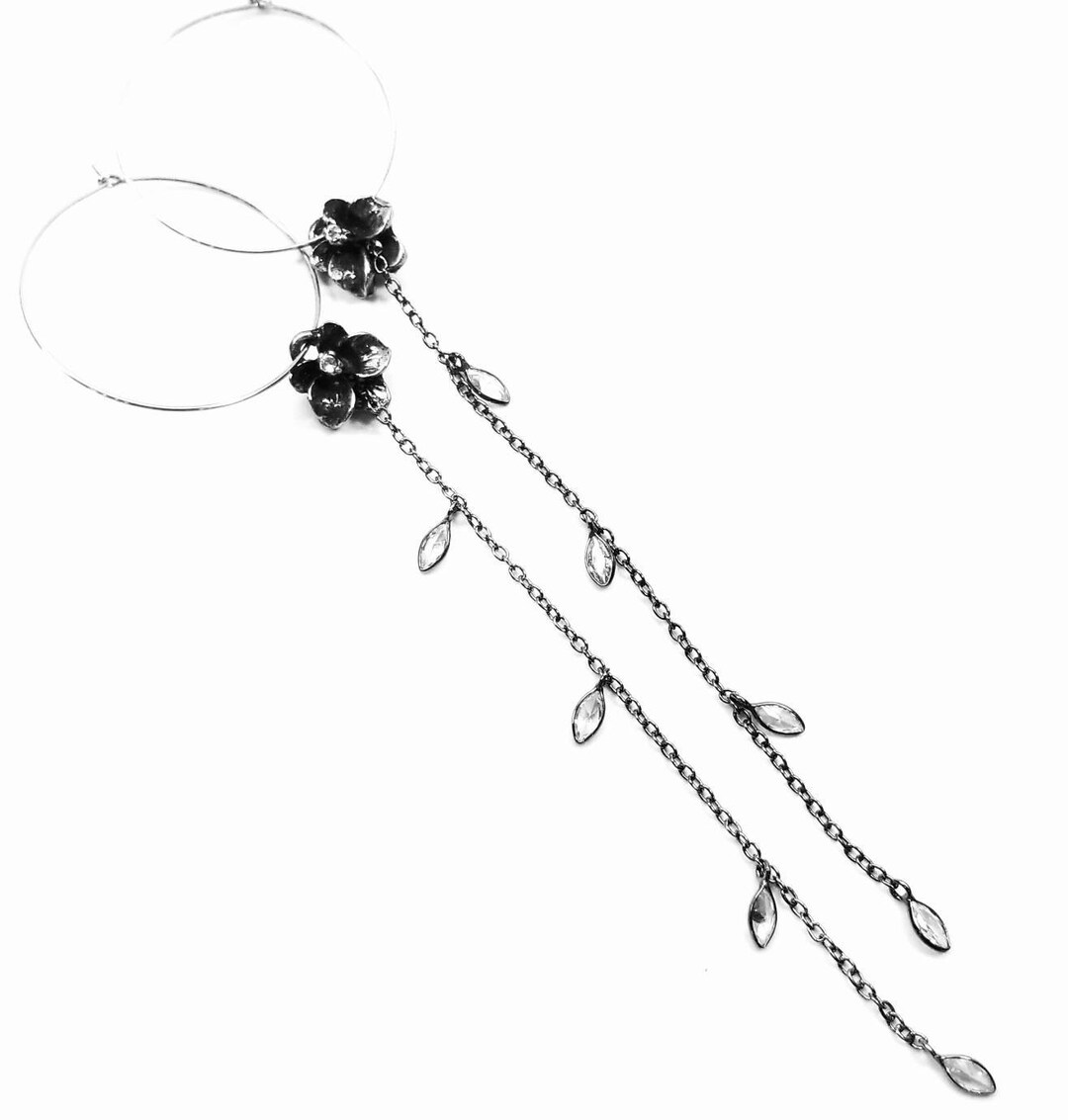Orchid Hoop Earrings main image 1