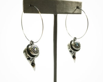 Plague Doctor Hoop Earrings, Stainless Steel Hoops. Bird skull. Hoops. Departed