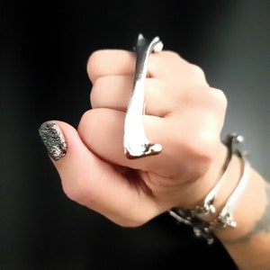 Femur Bone Ring. Bone Ring. Raven Bone.