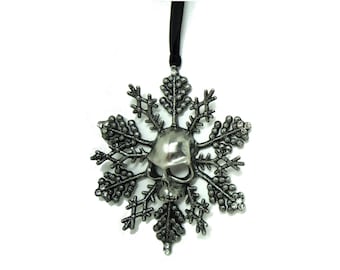 Skull Snowflake Ornament