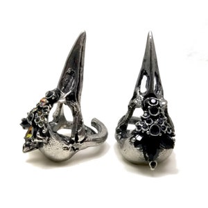 Blue Jay Ring. Bird Ring. Bird Skull Ring. Skull Ring