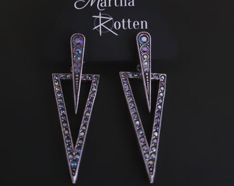 Spike & Dagger combo earrings. Pavé Earrings