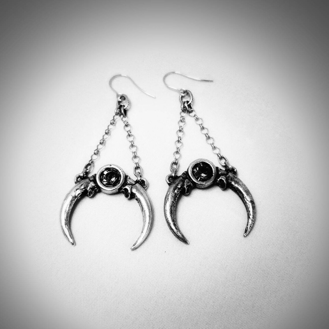 Owl Moon Earrings. Barn Owl Claws. Bird Claw Earrings. | Etsy