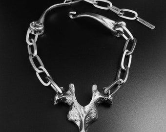 Vertebra collar. Bone necklace. DVN