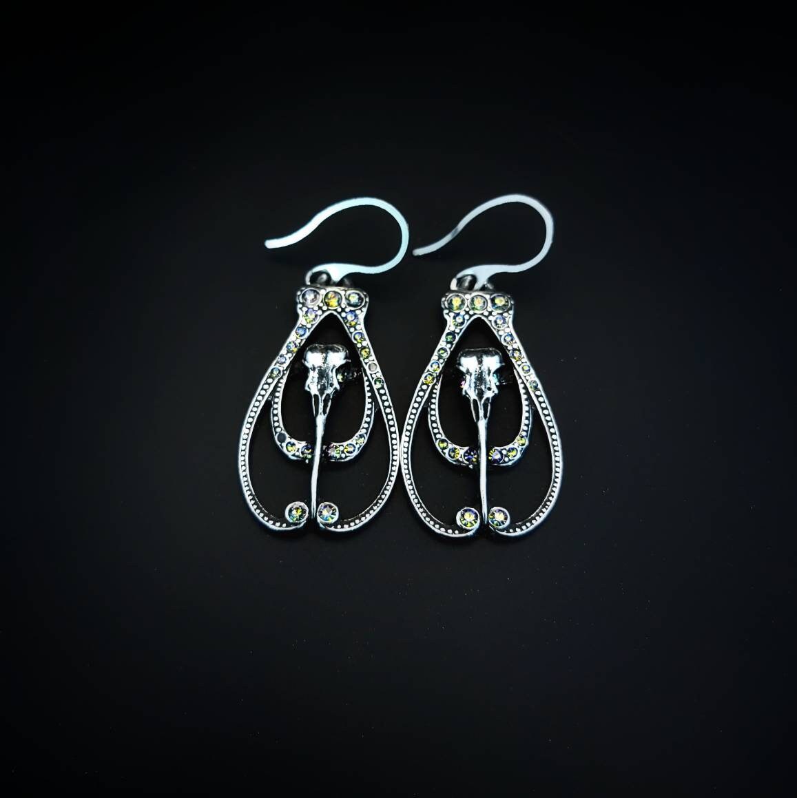 Boucles D'oreilles Pendantes Colibri - Longues, Légères, Non Allergènes - Alliage De Qualité - Pour Quotidien, Sortie, Cadeau - Rouge