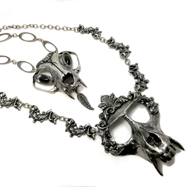 Monkey Skull Necklace. Skull Necklace. Vervet Monkey. DMSN image 3