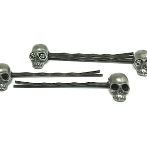Skull Hair Pins. Bobby Pins. Skull Accessories
